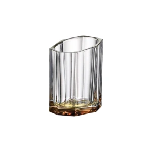 Bohemia Wazon kryształowy Bazalt Amber Bottom 20 cm