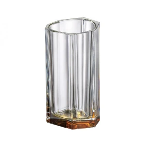 Bohemia Wazon kryształowy Bazalt Amber Bottom, bursztynowe dno 25 cm