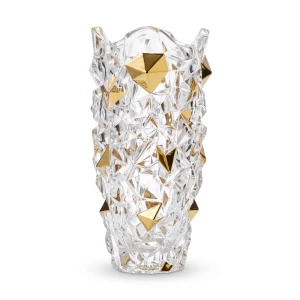 Bohemia Prestige Wazon kryształowy Cliff Gold 30 cm