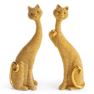 Figurka dekoracyjna Koty ELDO złota 7 × 4 × 18 cm