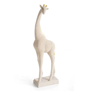 Figurka dekoracyjna Żyrafa LUKAS beżowa 12 × 7 × 35 cm