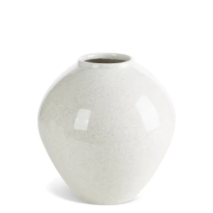 Wazon dekoracyjny GERI kremowy z dolomitu Ø19 × 19 cm