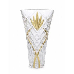 Wazon szklany PRESTIGE MELODIA GOLD FAN 300 mm ze złotym zdobieniem