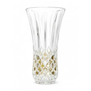 Wazon szklany Prestige Opera Gold ze złotymi zdobieniami 300 mm