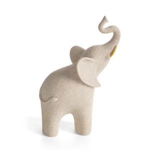 Figurka dekoracyjna Słoń LUKAS beżowa 16 × 8 × 25 cm