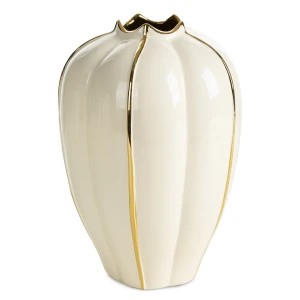 Wazon dekoracyjny MARY kremowy ceramiczny 20 × 20 × 30 cm