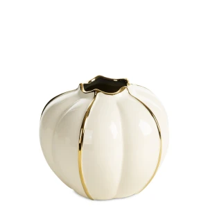 Wazon dekoracyjny ceramiczny Mary, kremowy, 17 × 17 × 15 cm