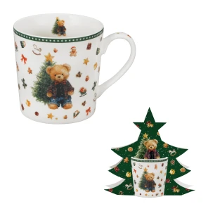 Kubek 400 ml w opakowaniu choinka TEDDY NOEL