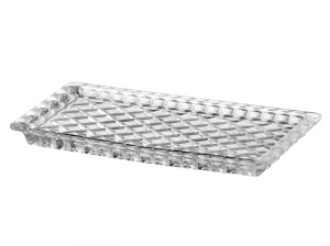 Talerz prostokątny Bohemia Diamond Classic ze szkła kryształowego 19 cm