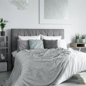 Koc narzuta CINDY 200x220 srebrny