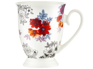 Ambition Kubek porcelanowy 300 ml Diana Kwiatki Czerwone