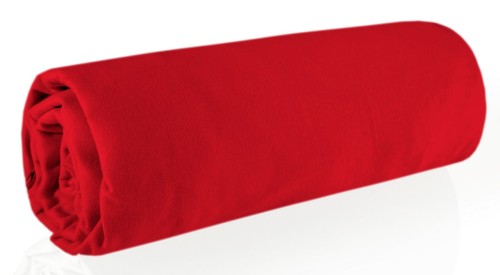 Prześcieradło PRZE/JERSEY/CZER o szerokości 100 cm i długości 200 cm, kolor CZERWONY. Gramatura: 140 GSM. Skład: 100% bawełna 5900811604709