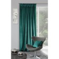 Zasłona Gotowa ZAS/VILLA/C.TURK o szerokości 140 cm i długości 270 cm, kolor CIEMNY TURKUSOWY. Gramatura: 290 GSM. Skład: 100% poliester
