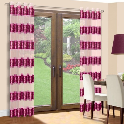 Zasłona Gotowa ZAS/LISA/AMA+RÓŻ o szerokości 140 cm i długości 250 cm, kolor AMARANTOWY. Skład: 100% poliester 5900811106500