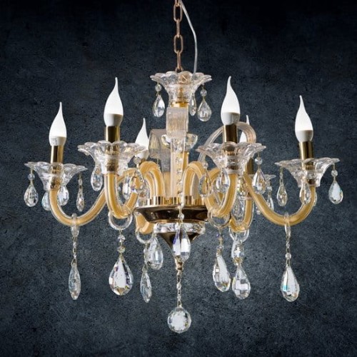 Lampa Dekoracyjna GLITTER 70 X 52-115 cm złoty 5900811473862