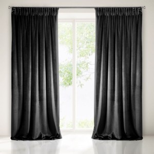 Zasłona gotowa Villa czarna 140 x 270 cm Eurofirany