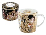 CARMANI Kubek w puszce G. Klimt Pocałunek kremowe tło