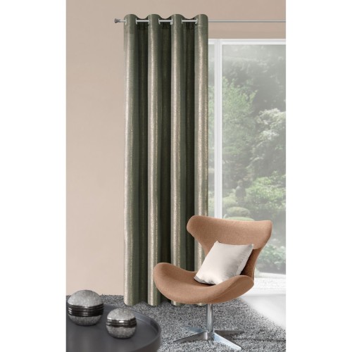 Zasłona Gotowa ZAS/NELA/BRĄZ+ZŁ o szerokości 140 cm i długości 250 cm, kolor BRĄZOWY. Skład: 100%poliester