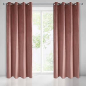 Zasłona gotowa Pierre 140 x 250 cm Ciemny różowy