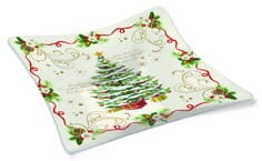 Świąteczna patera szklana 13 x 13 cm CHRISTMAS TREE 8001544101705