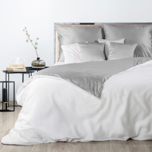 Komplet pościeli NOVA 3 satyna 180 x 200 biały srebrny 5900811862468