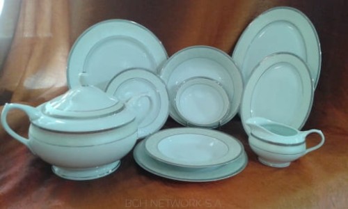 Bogucice serwis obiadowy AGAWA PLATIN 6/25 5903517088118