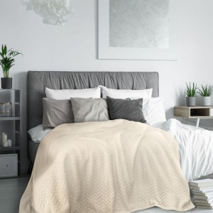 Koc narzuta Cindy 200 x 220 cm beżowy