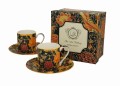 Filiżanki espresso ze spodkami 90 ml komplet 2 szt CRAY FLORAL William Morris 5902693921905