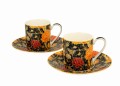 Filiżanki espresso ze spodkami 90 ml komplet 2 szt CRAY FLORAL William Morris 5902693921905