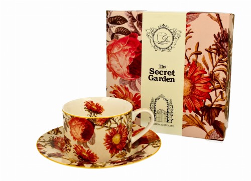 Filiżanka ze spodkiem 240 ml PEONY 5902693921578