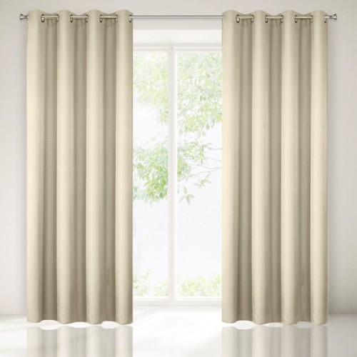Zasłona gotowa RITA 140 x 250 cm Beżowa 5900811203513