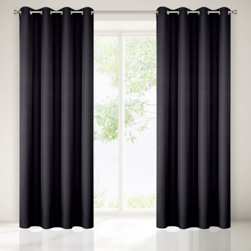 Zasłona gotowa RITA 140 x 250 cm Czarna 5900811203537