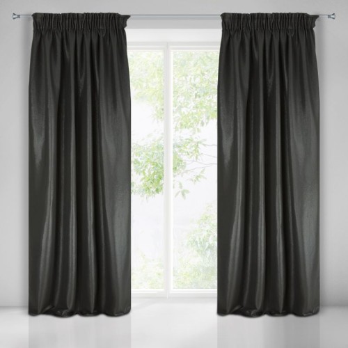 Zasłona gotowa Aggie czarna 140 x 270 cm Eurofirany 5900811981558