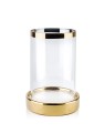 Świecznik metalowy z kloszem RITA GOLD 17 cm 5902643332041