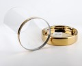 Świecznik metalowy z kloszem RITA GOLD 17 cm 5902643332041