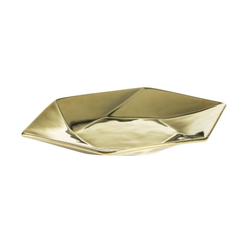 Patera dekoracyjna MUSA 30 x 17 x 3.5 złota 5907570412286