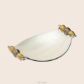 Villa Italia QUEEN Salaterka owalna kremowa 25 cm 5901568013103