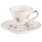 Villa Italia LEDA IVORY Filiżanka ze spodkiem 200 ml 5901568380922