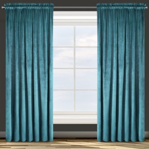 Zasłona gotowa Rosa 135 x 300 cm ciemny turkus Design91