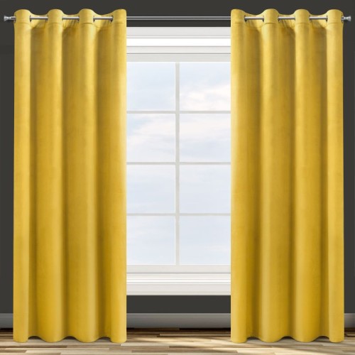 Zasłona gotowa Rosa 140 x 250 cm musztarda Design91 5903571075420