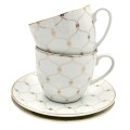 Zestaw Filiżanek do kawy ze spodkiem Gemis Bogucice 4 el 5903517090173