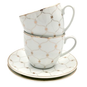 Zestaw Filiżanek do kawy ze spodkiem Gemis Bogucice 4 el