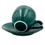 Alumina Bogucice Turkus Filiżanka ze spodkiem 300 ml 5903517099732