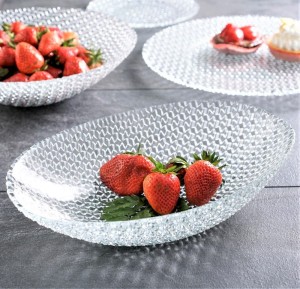 Villa Italia DIAMOND salaterka owalna 32 cm przeźroczysta