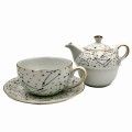 Zestaw Tea For One Filiżanka + Czajnik 300ml Zodiac White Bogucice 5903517000011