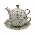 Zestaw Tea For One Filiżanka + Czajnik 300ml Zodiac White Bogucice 5903517000011