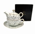 Zestaw Tea For One Filiżanka + Czajnik 300ml Zodiac White Bogucice 5903517000011