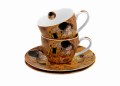 Duo Komplet 2 filiżanek espresso ze spodkami Gustav Klimt Pocałunek 5902693924081