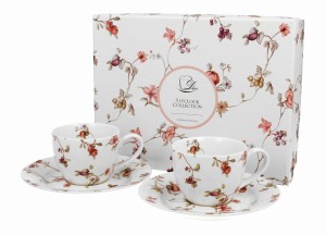 Duo Komplet 2 filiżanek espresso ze spodkami SAFA