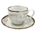 Alumina Bogucice Nostalgia White Filiżanka ze spodkiem 300 ml 5903517097615